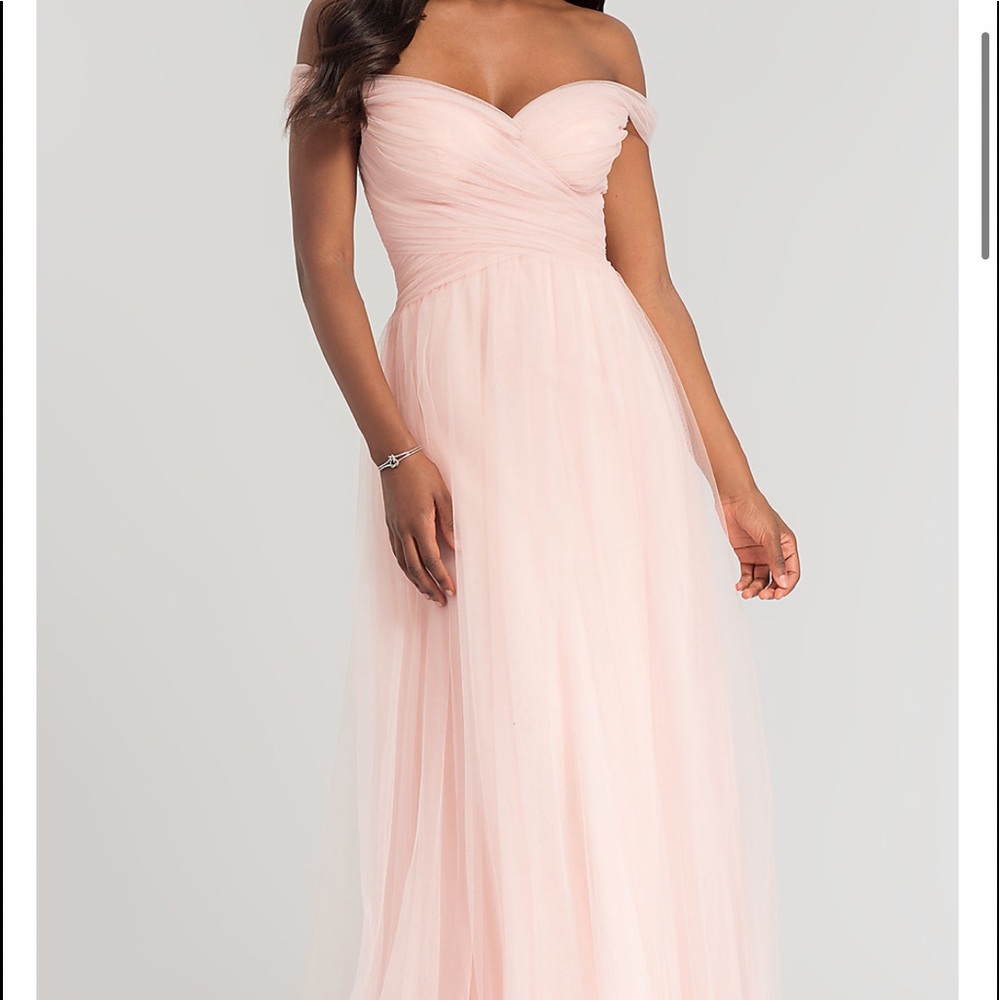 Kleinfeld ballet slipper bridesmaid dress